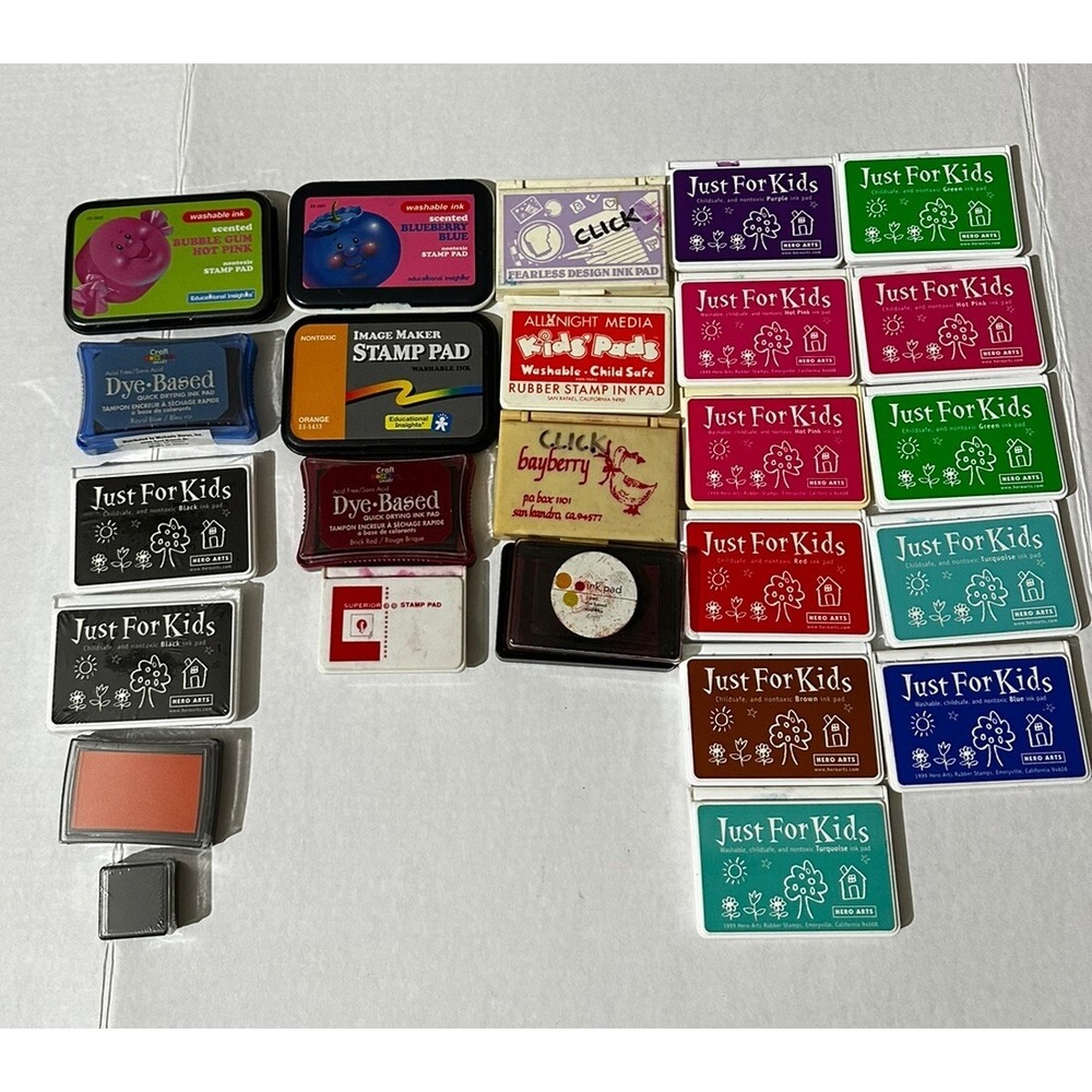 Huge 25 Lot Of Ink Pads‎ Distress Just For Kids 6 New And 19 Used
